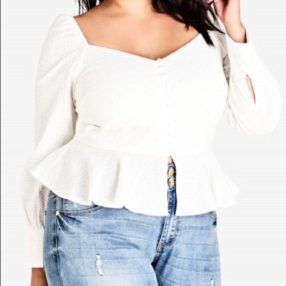 🆕 City Chic White Blouse, Sz. 18